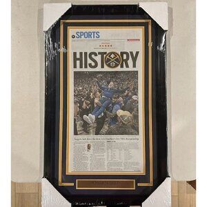 Denver Nuggets The Denver Post 2023 NBA Champions Framed Newspaper Sports Page
